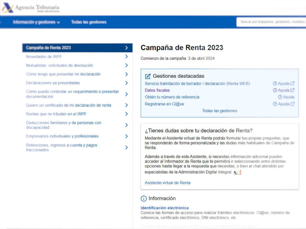 Cuándo se puede presentar la declaración de la Renta 2023